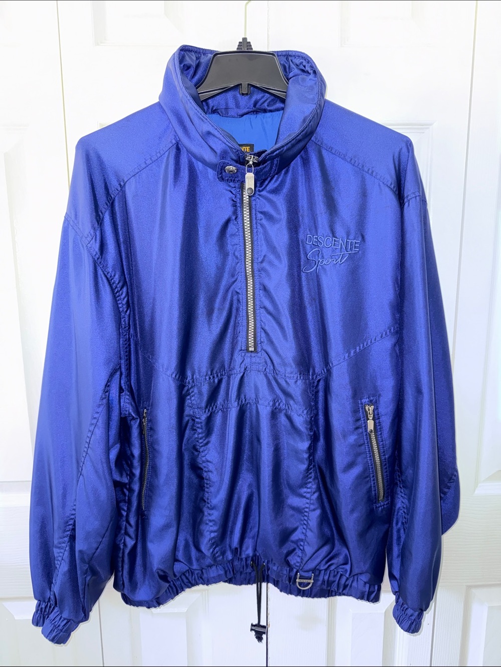 Vintage 80s 90s Descente Men’s Sport Sky Jacket Royal Blue Sz XL